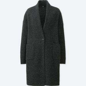 Uniqlo Wool Ribbed Knitted Coat XS